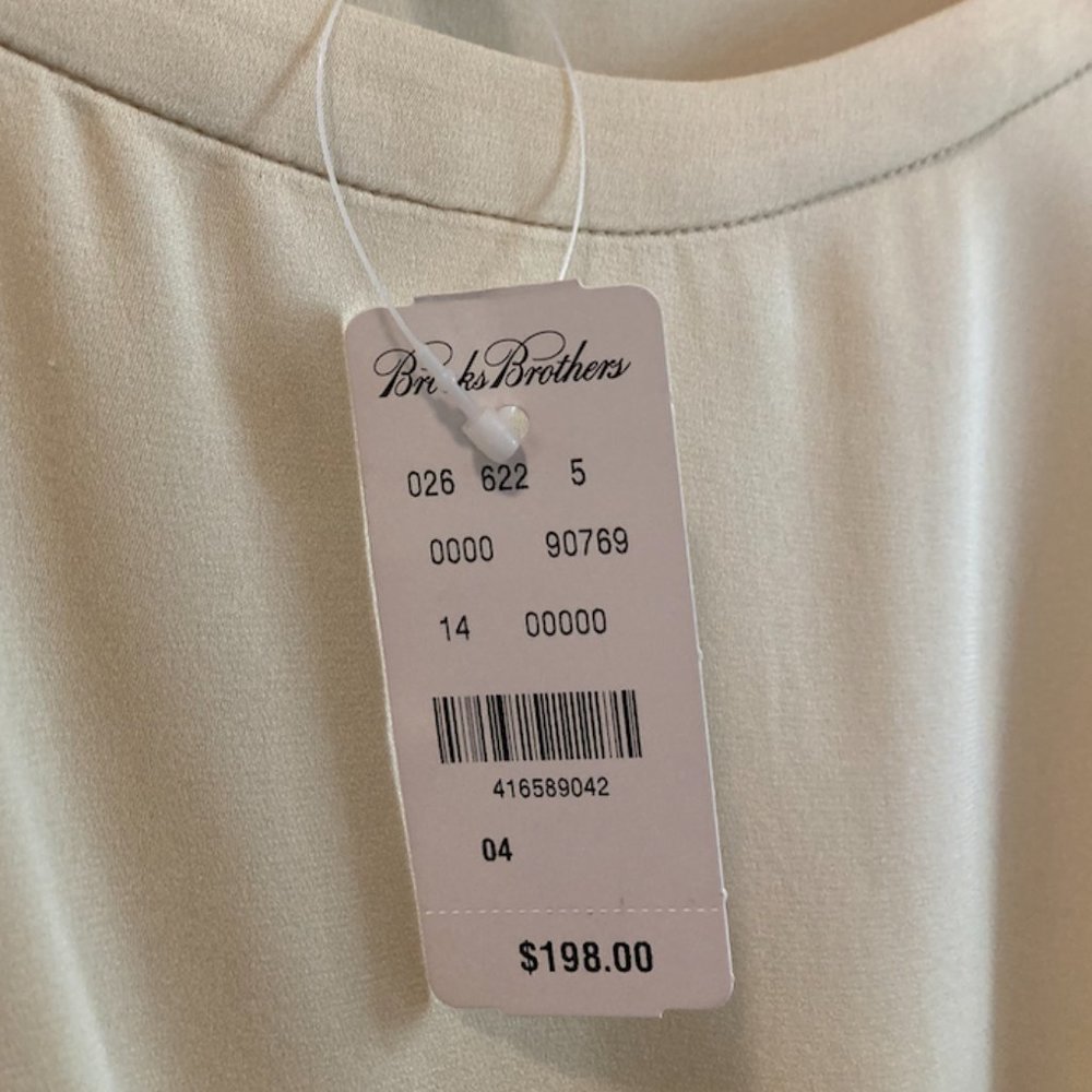 NWT Gorgeous Silk Summer Shirt Brooks Brothers Size 4 or Small